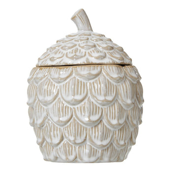Large Ceramic Pine Cone Trinket Dish With Lid - RUTHERFORD & Co