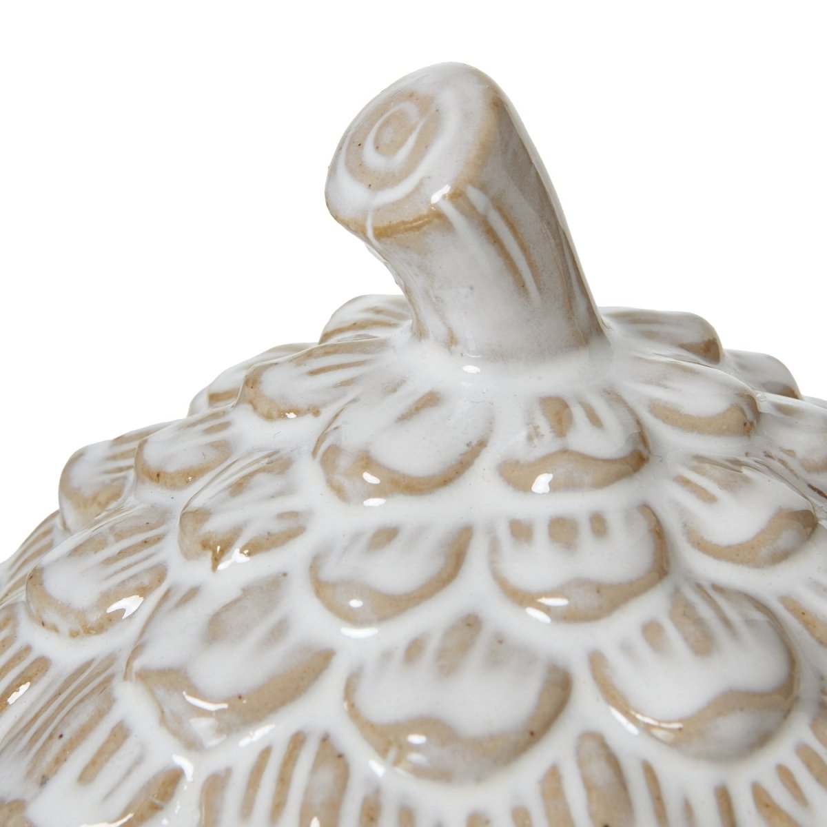 Large Ceramic Pine Cone Trinket Dish With Lid - RUTHERFORD & Co