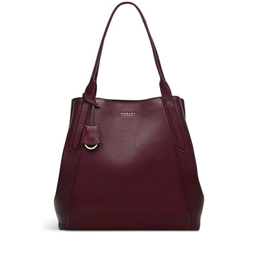 Large Open Top Tote Dark Cherry - RUTHERFORD & Co