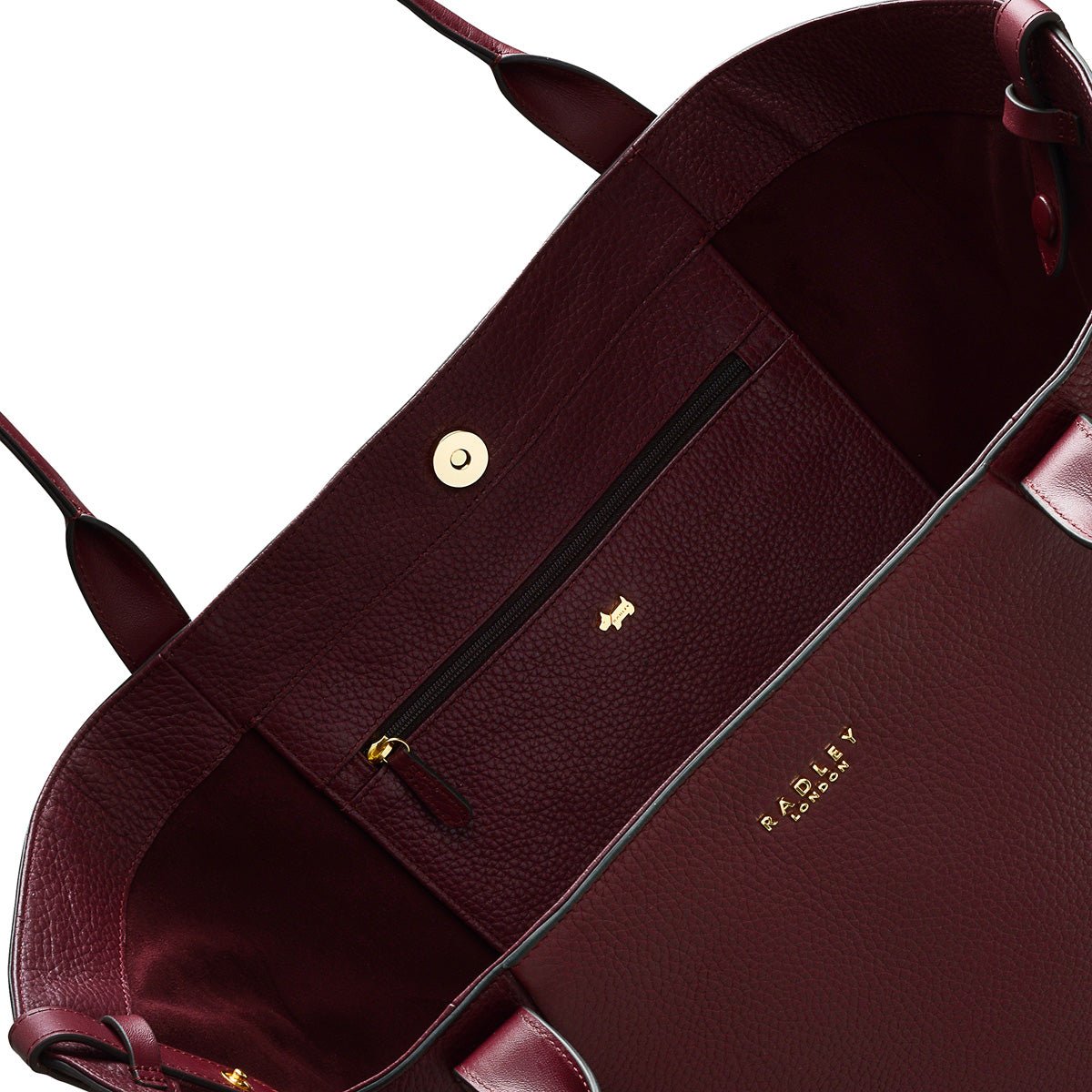 Large Open Top Tote Dark Cherry - RUTHERFORD & Co