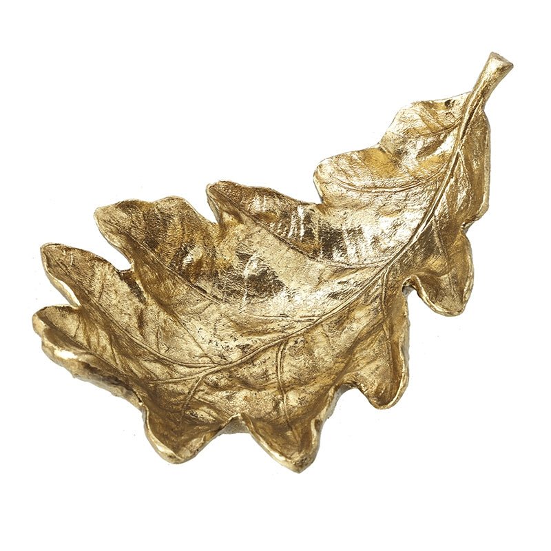 Large Resin Gold Leaf Decoration - RUTHERFORD & Co