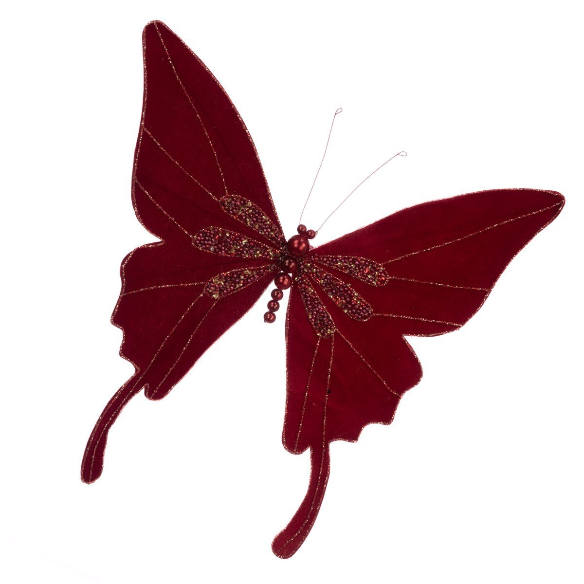 Large Velvet Butterfly Clip - RUTHERFORD & Co