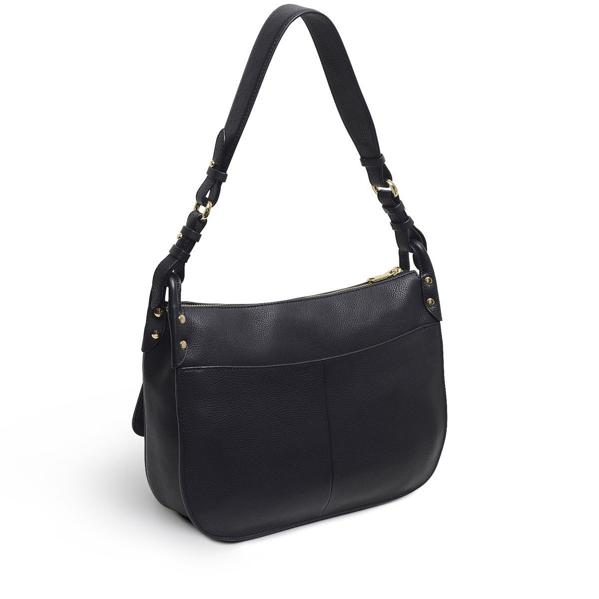 Large Ziptop Shoulder Black - RUTHERFORD & Co