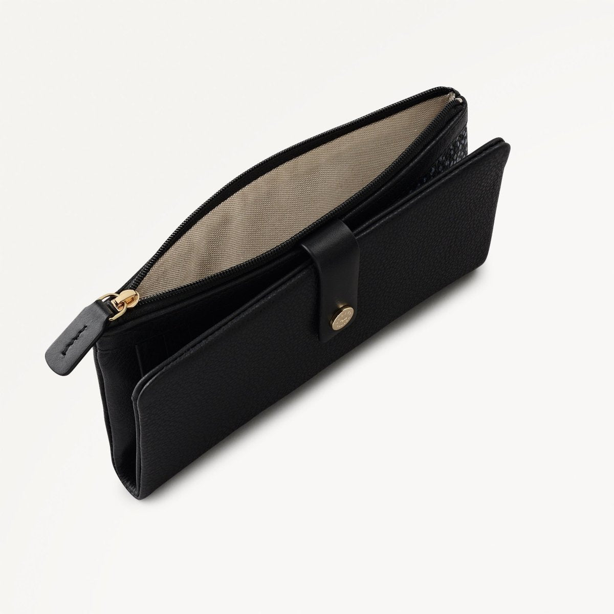 Larkswood Leather Large Bifold Wallet In Black - RUTHERFORD & Co