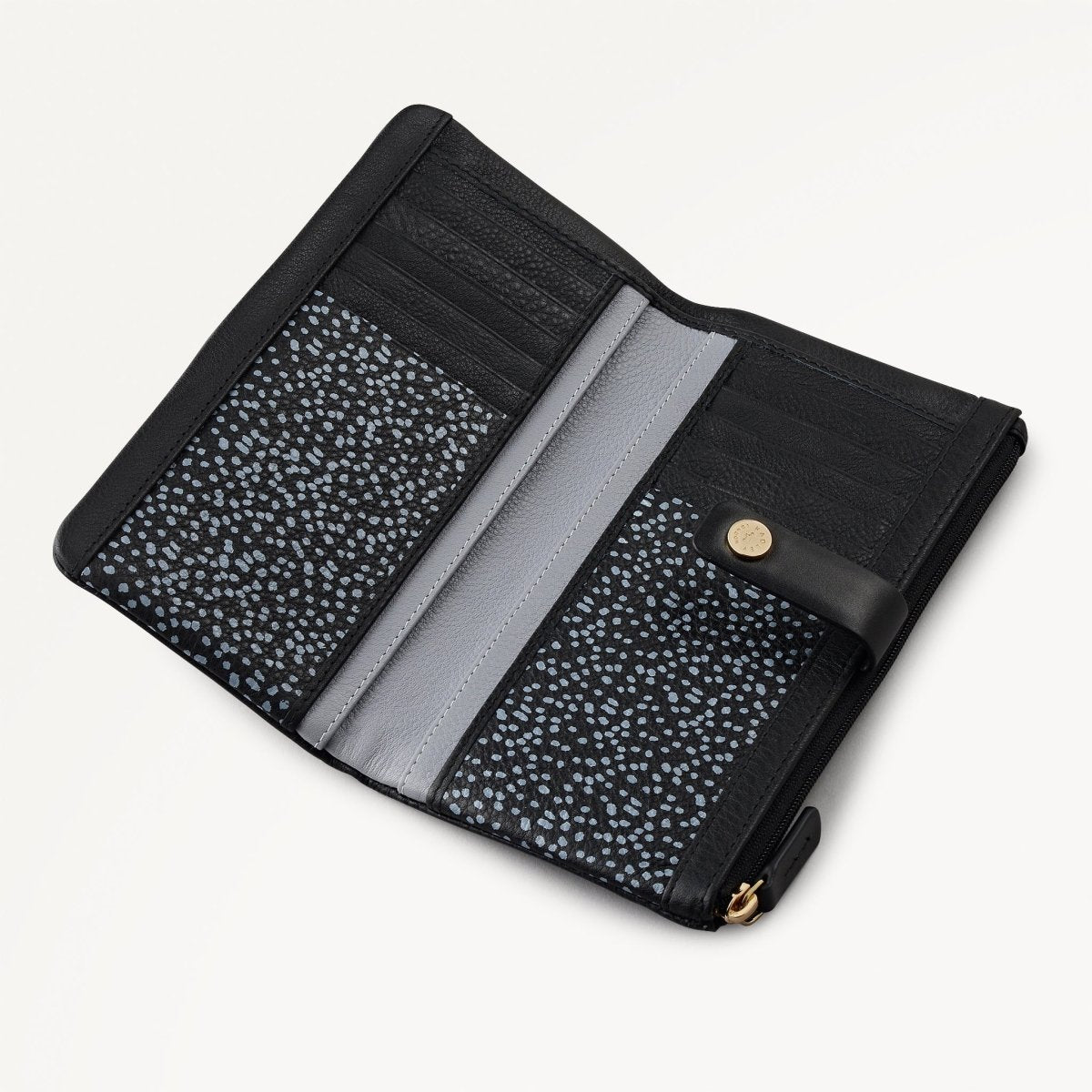 Larkswood Leather Large Bifold Wallet In Black - RUTHERFORD & Co