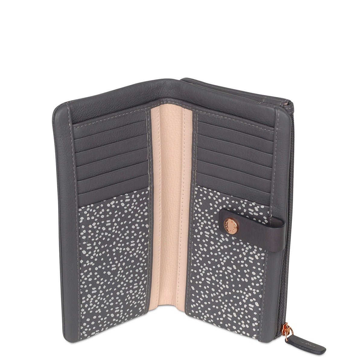 Larkswood Leather Large Bifold Wallet In Charcoal - RUTHERFORD & Co