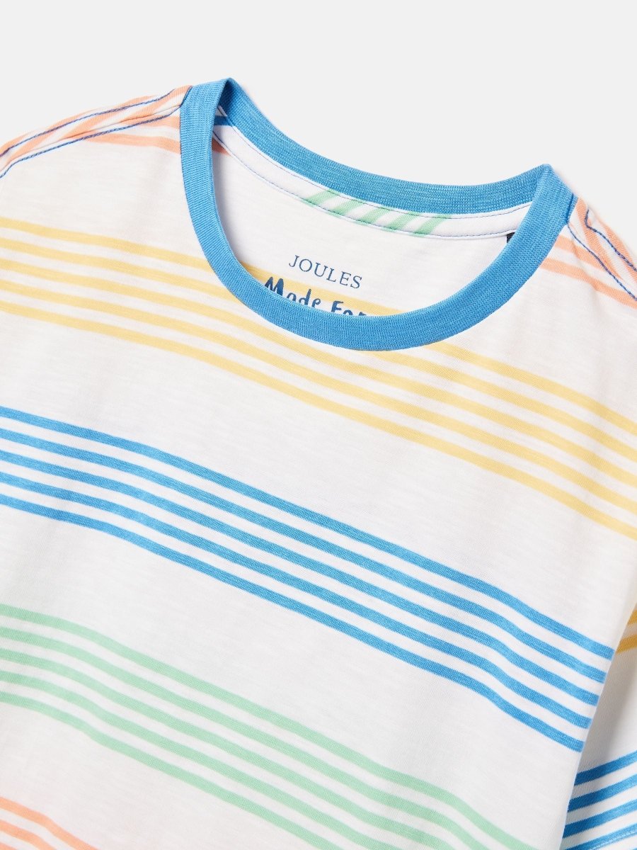 Laundered Stripe Multi Short Sleeve T-Shirt - RUTHERFORD & Co