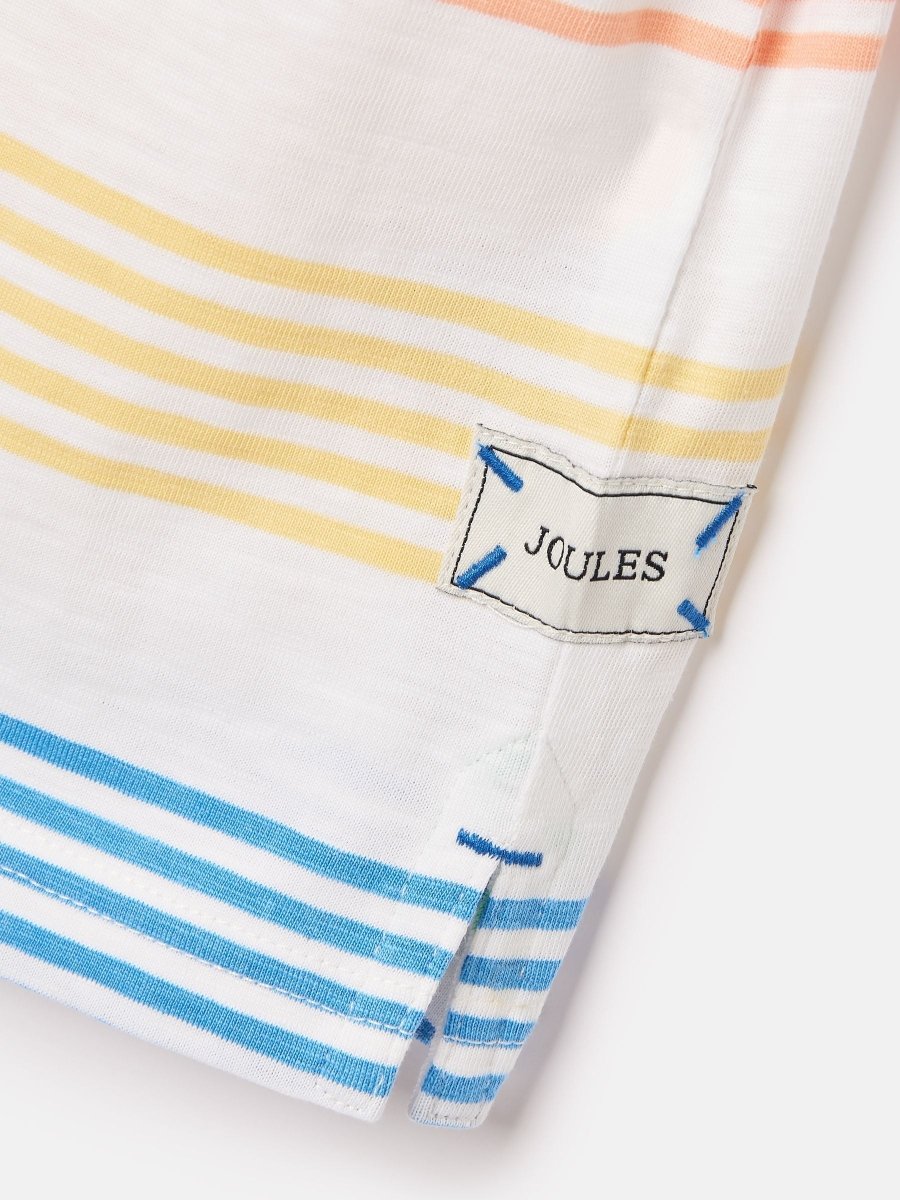 Laundered Stripe Multi Short Sleeve T-Shirt - RUTHERFORD & Co