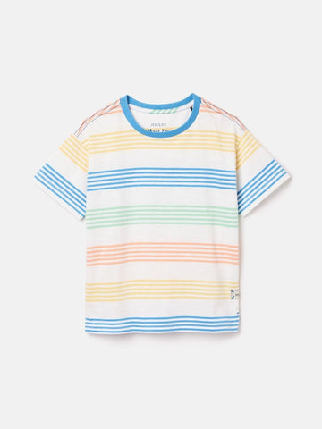 Laundered Stripe Multi Short Sleeve T-Shirt - RUTHERFORD & Co