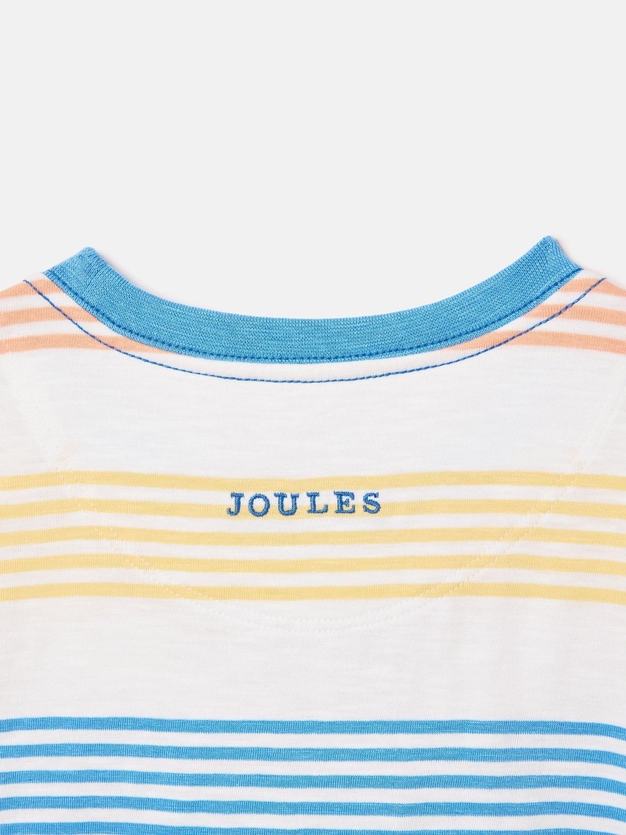 Laundered Stripe Multi Short Sleeve T-Shirt - RUTHERFORD & Co