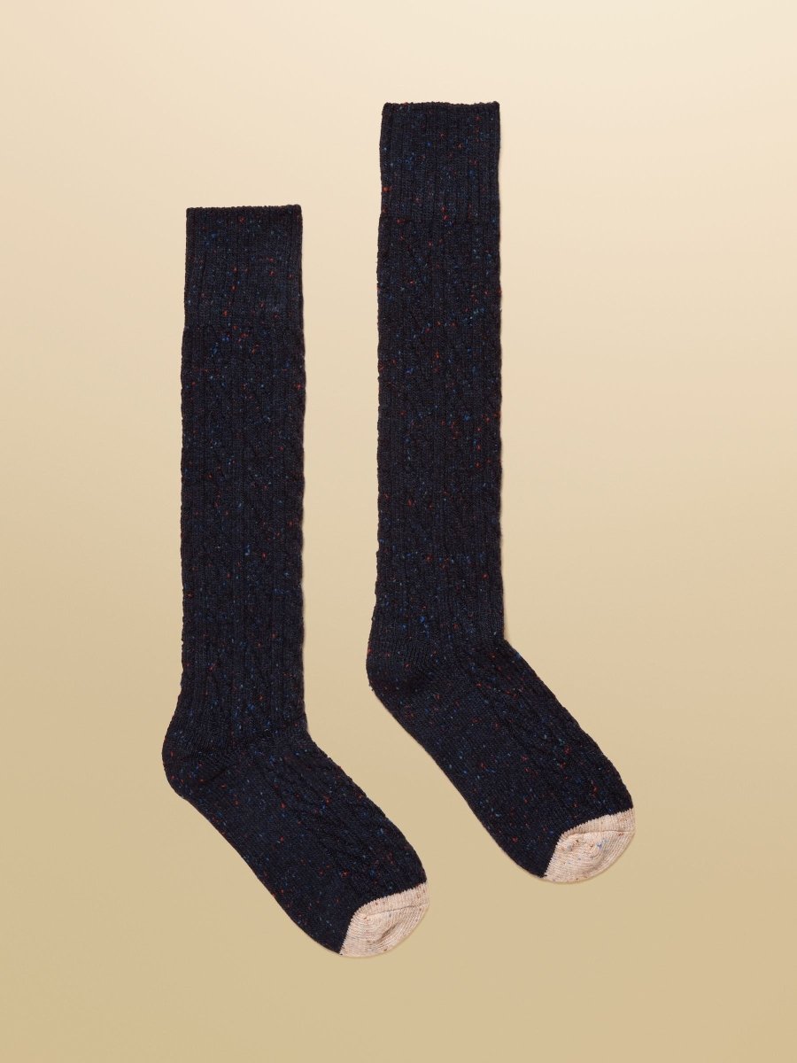 Laurel Navy Welly Sock - RUTHERFORD & Co