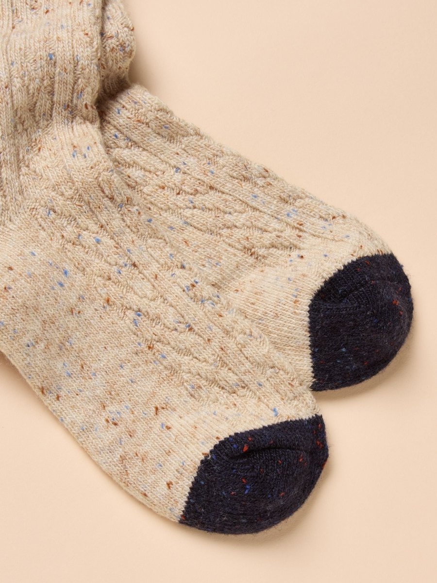 Laurel Neutral Welly Sock - RUTHERFORD & Co
