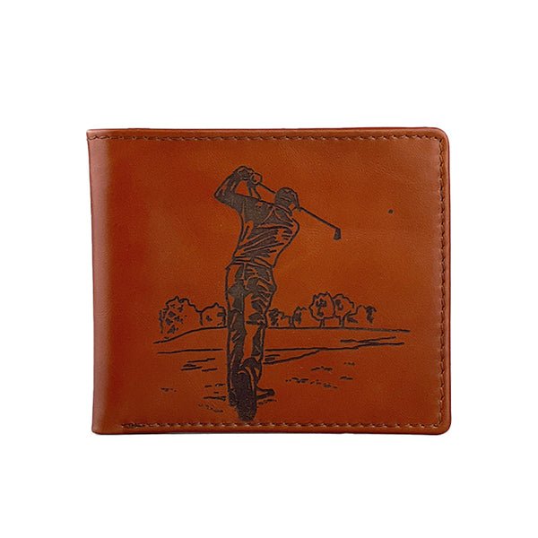 LEATHER WALLET/GOLF - RUTHERFORD & Co