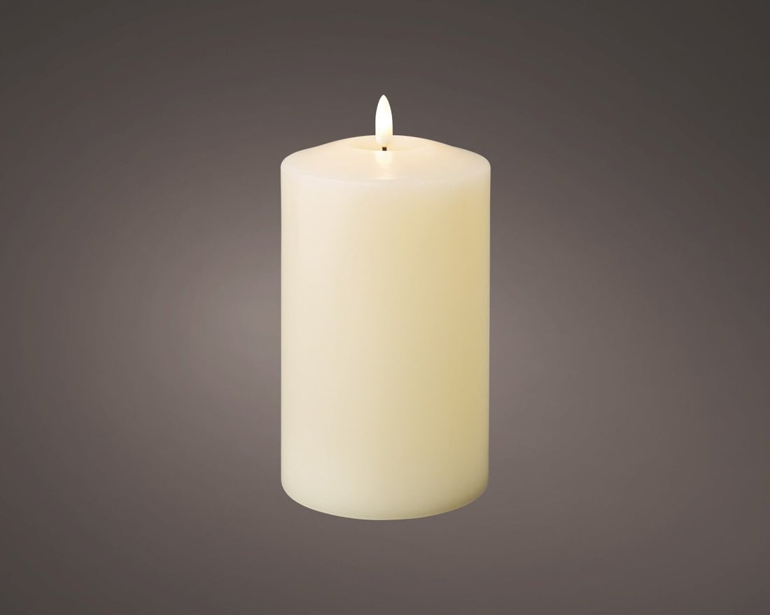 LED Wick Church Candle - Beige (19 cm) - RUTHERFORD & Co
