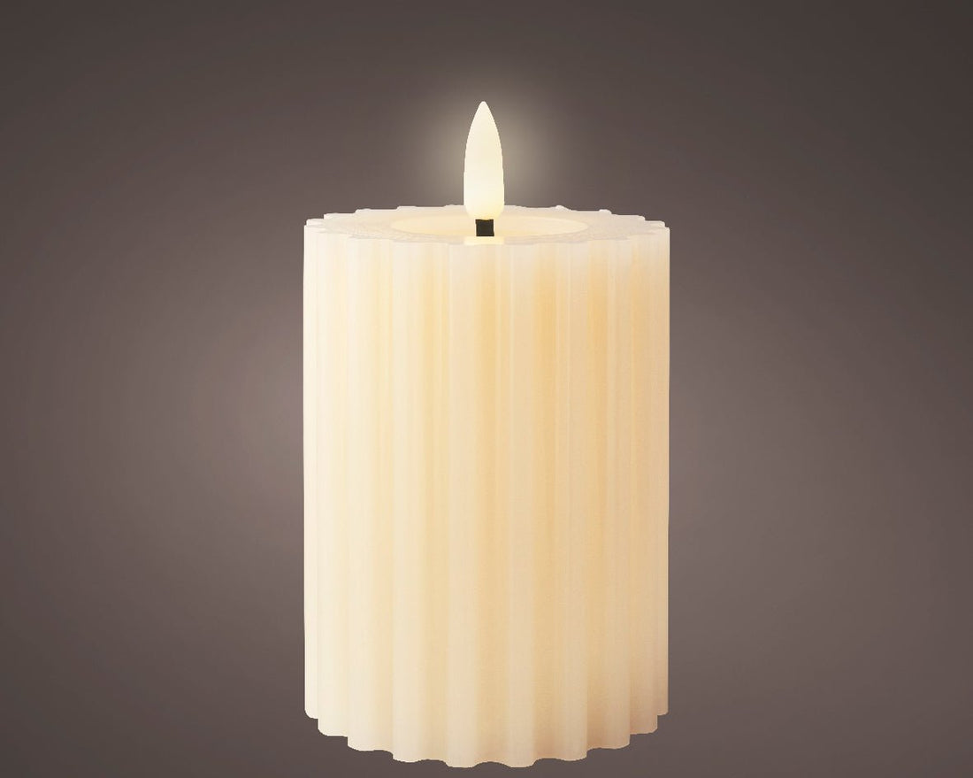 LED Wick Wax Carved Candle - RUTHERFORD & Co