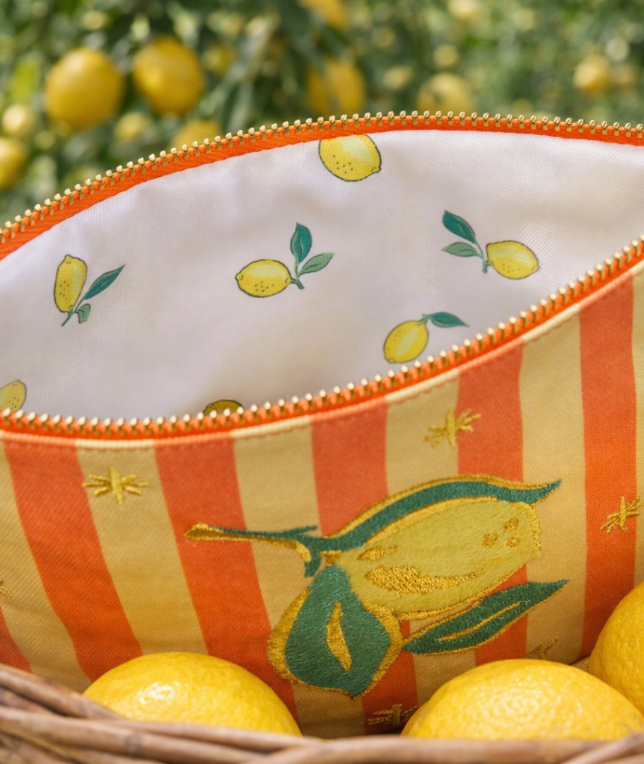 Lemon Canvas Zip Purse - RUTHERFORD & Co