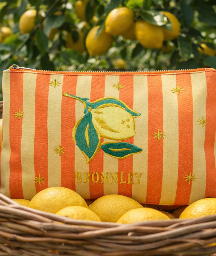 Lemon Canvas Zip Purse - RUTHERFORD & Co