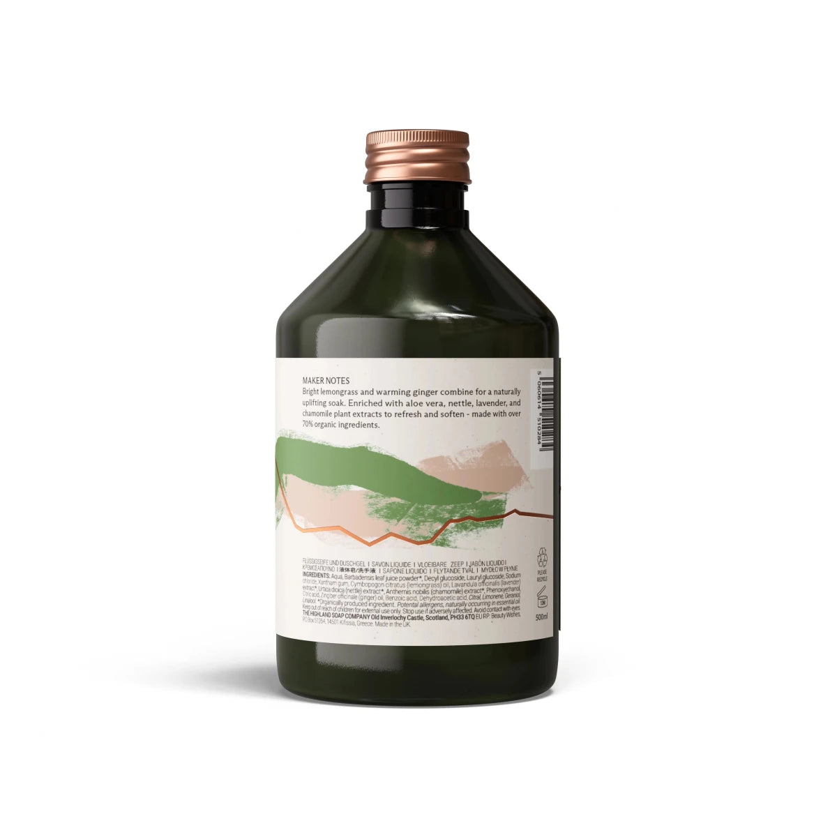 Lemongrass & Ginger Bubble Bath 500ml - RUTHERFORD & Co