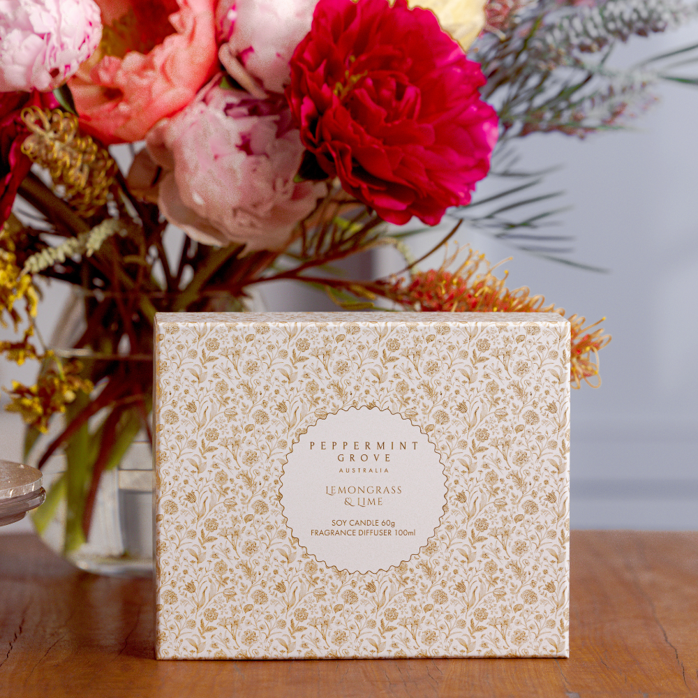 Lemongrass & Lime Mini Soy Candle & Diffuser Set - RUTHERFORD & Co