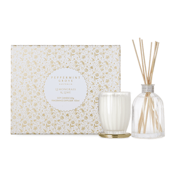 Lemongrass & Lime Mini Soy Candle & Diffuser Set - RUTHERFORD & Co
