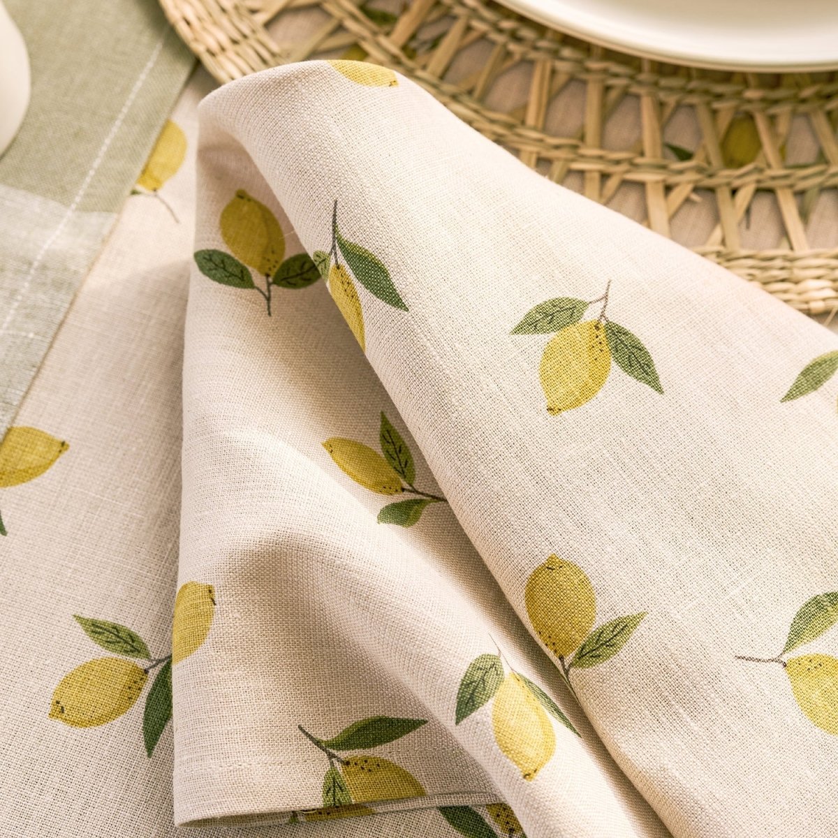 Lemons Linen Napkins (Set of 4) - RUTHERFORD & Co