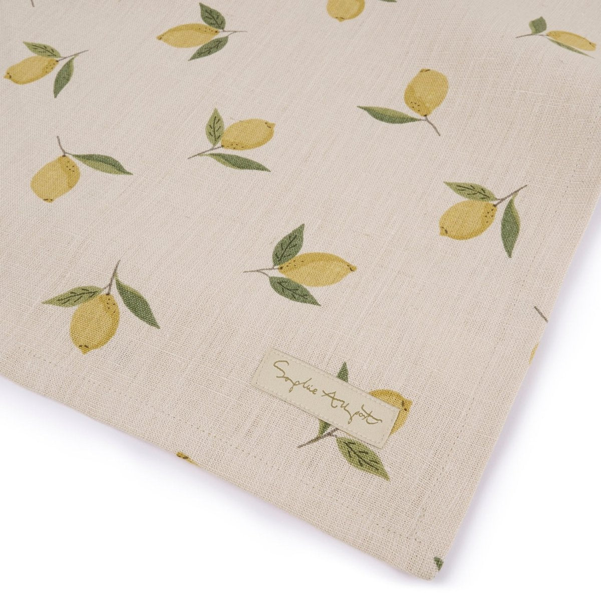 Lemons Linen Table Runner - RUTHERFORD & Co