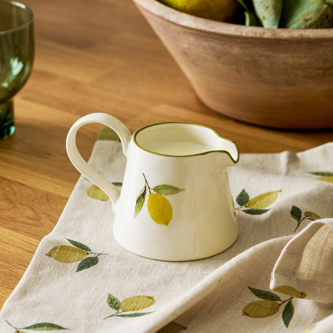Lemons Mini Stoneware Jug - RUTHERFORD & Co