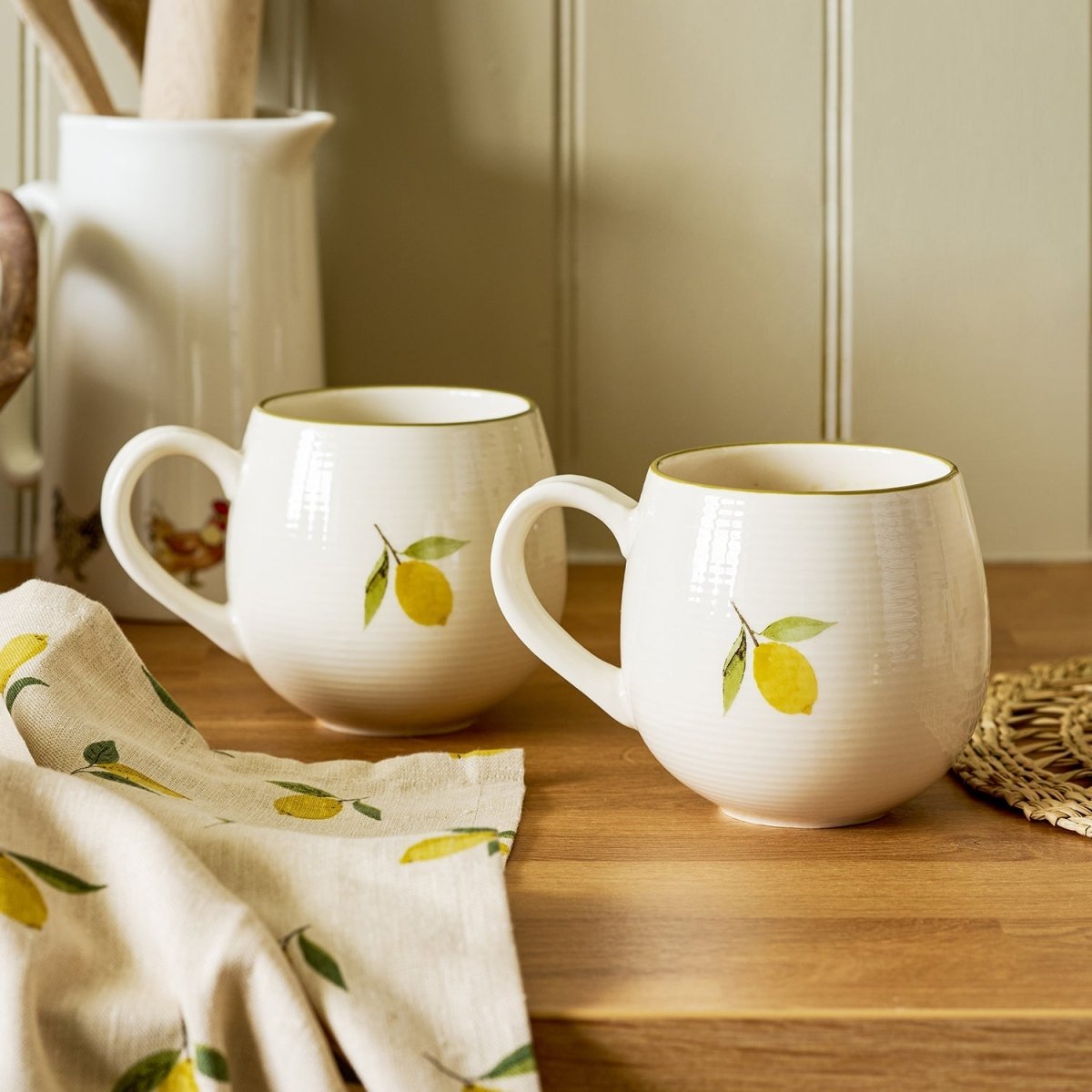 Lemons Stoneware Mug - RUTHERFORD & Co