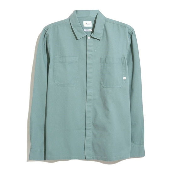 Leon Overshirt In Grove Green - RUTHERFORD & Co