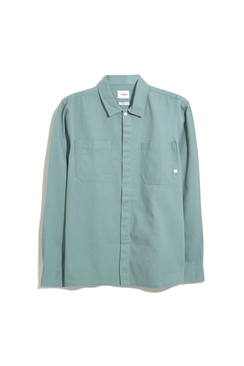 Leon Overshirt In Grove Green - RUTHERFORD & Co