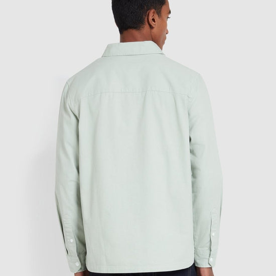 Leon Overshirt In Grove Green - RUTHERFORD & Co