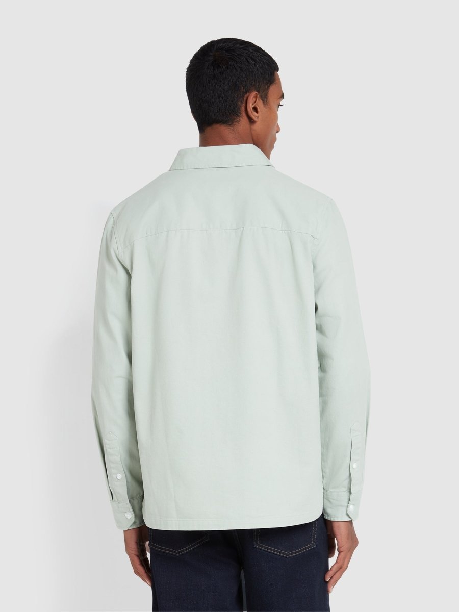Leon Overshirt In Grove Green - RUTHERFORD & Co