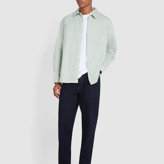 Leon Overshirt In Grove Green - RUTHERFORD & Co