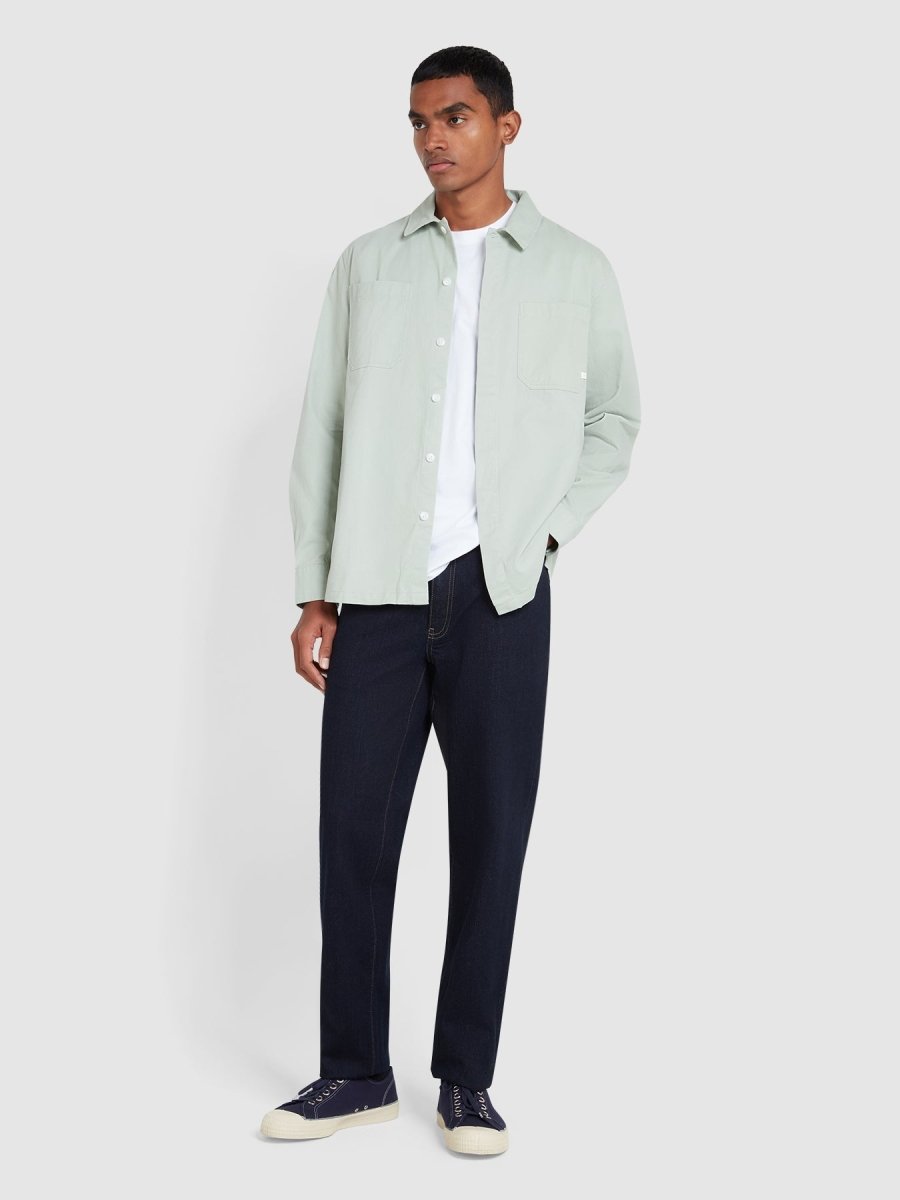 Leon Overshirt In Grove Green - RUTHERFORD & Co