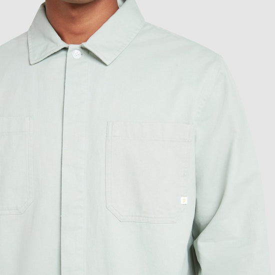Leon Overshirt In Grove Green - RUTHERFORD & Co