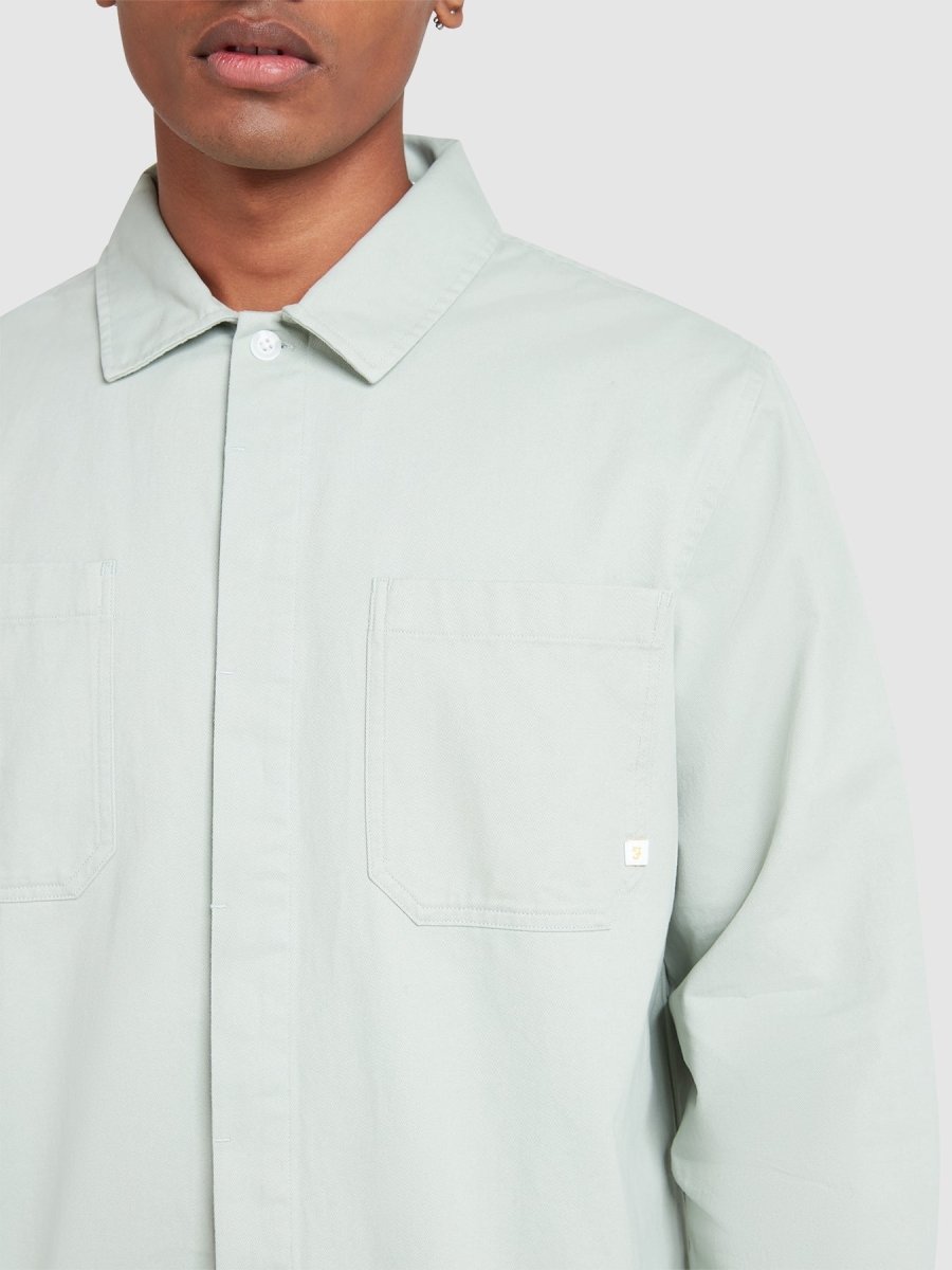 Leon Overshirt In Grove Green - RUTHERFORD & Co