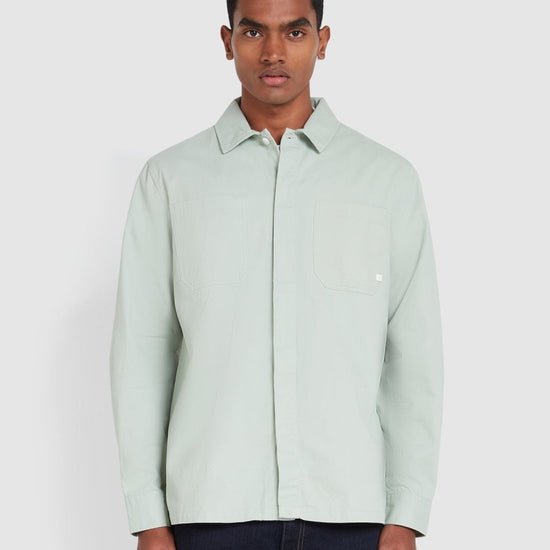 Leon Overshirt In Grove Green - RUTHERFORD & Co