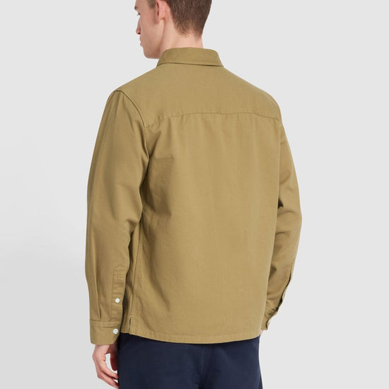 Leon Overshirt In True Khaki - RUTHERFORD & Co