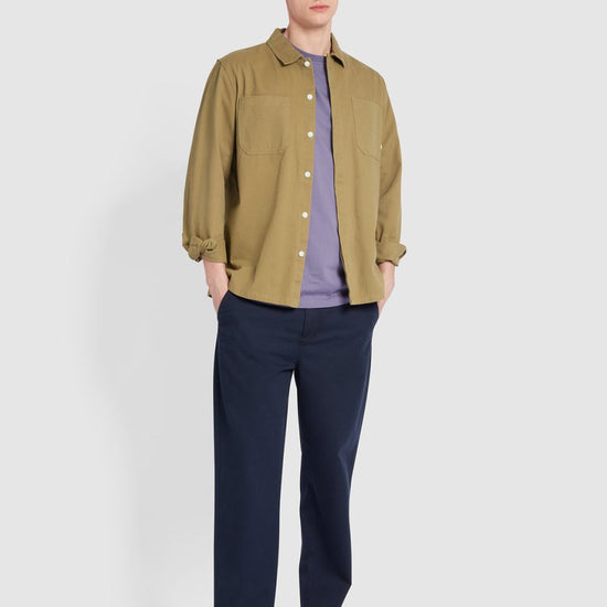 Leon Overshirt In True Khaki - RUTHERFORD & Co