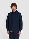 Leon Overshirt In True Navy - RUTHERFORD & Co
