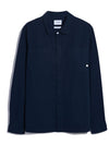Leon Overshirt In True Navy - RUTHERFORD & Co