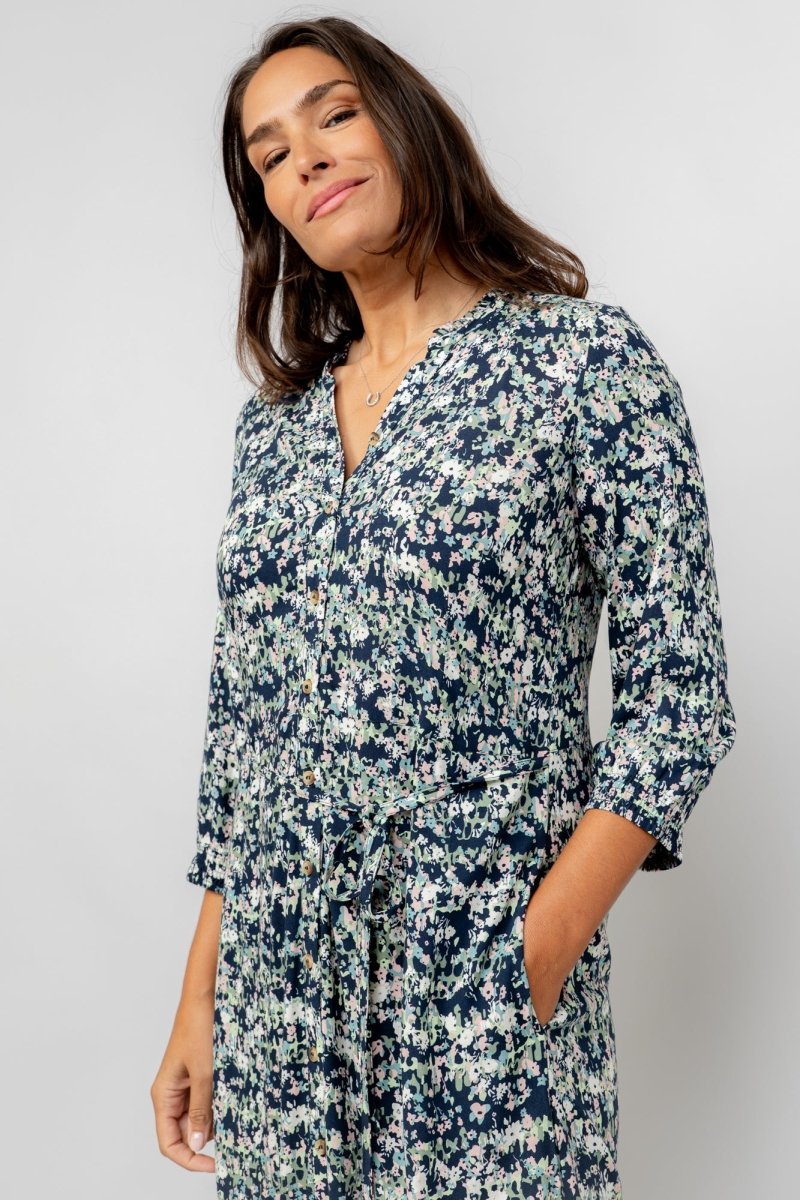 Leoni Ditsy Print Shirt Dress - RUTHERFORD & Co
