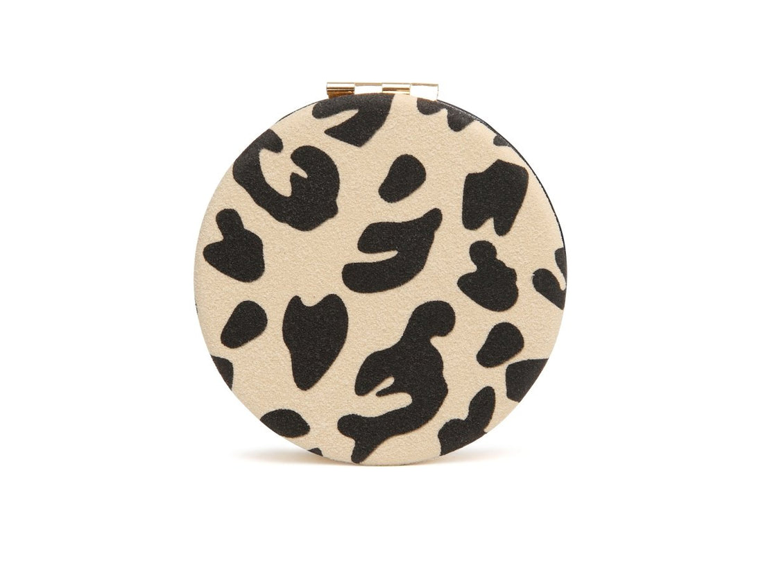 Light Leopard - Round Mirror Compact - RUTHERFORD & Co
