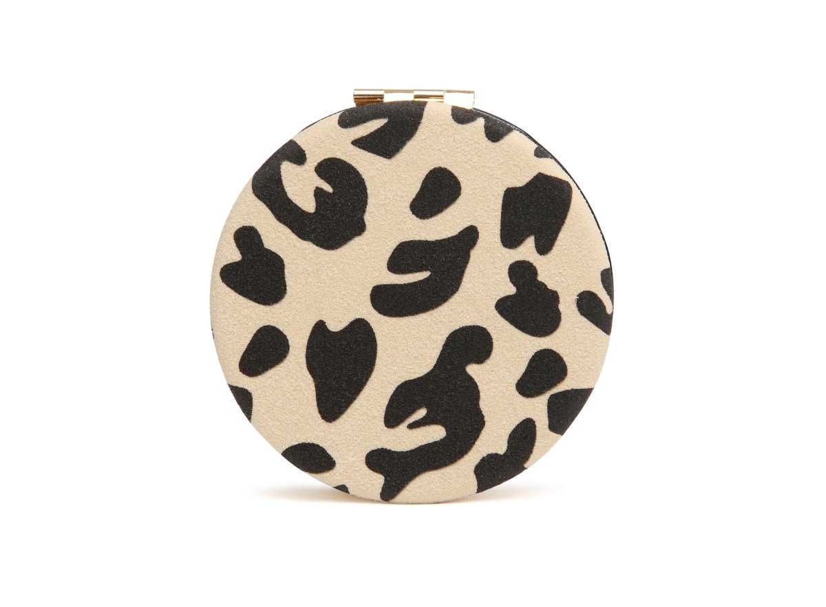 Light Leopard - Round Mirror Compact - RUTHERFORD & Co