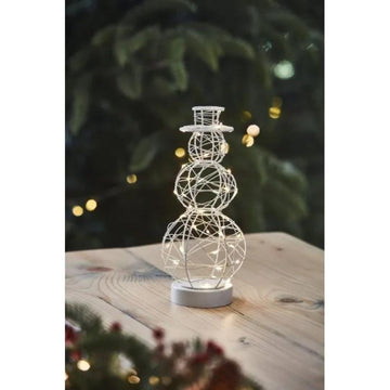 Lightstyle London Table Wire Snowman White - RUTHERFORD & Co