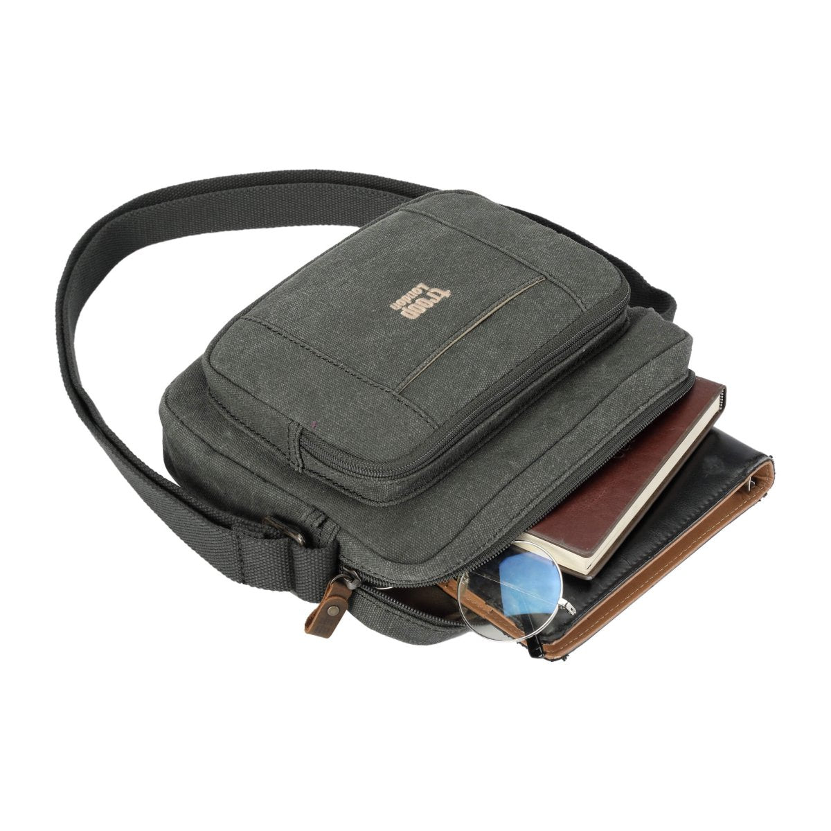 Lightweight Canvas Crossbody Bag | TRP0235 Green - RUTHERFORD & Co