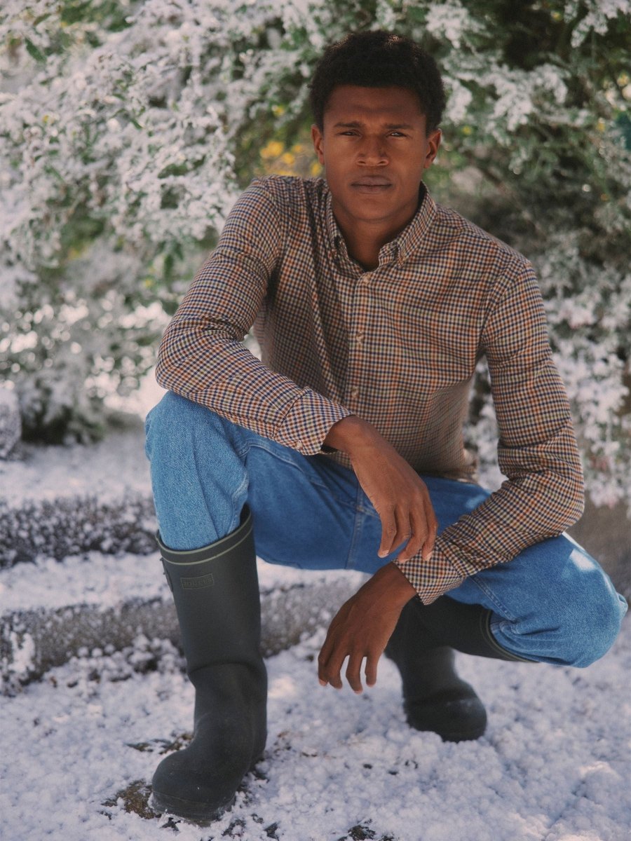 Lightweight Flannel Brown Shirt - RUTHERFORD & Co