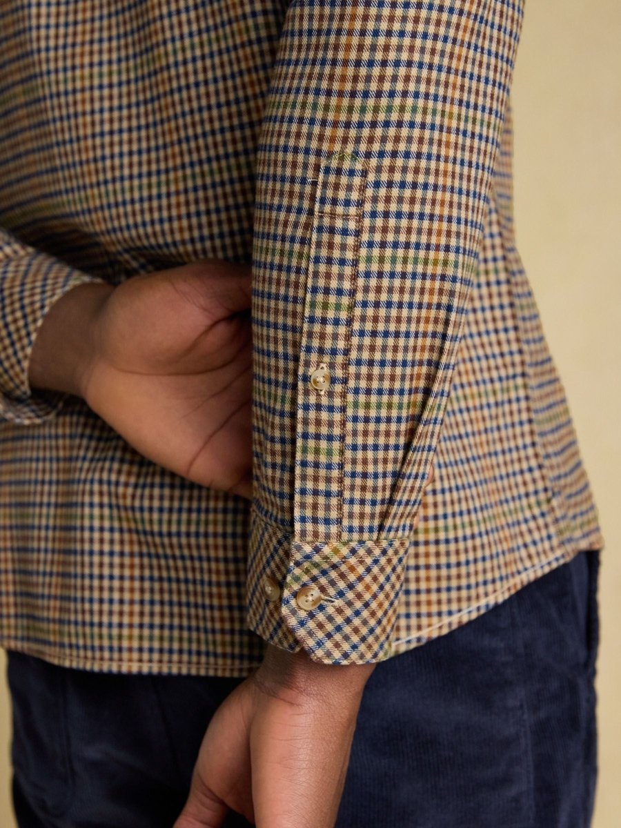 Lightweight Flannel Brown Shirt - RUTHERFORD & Co