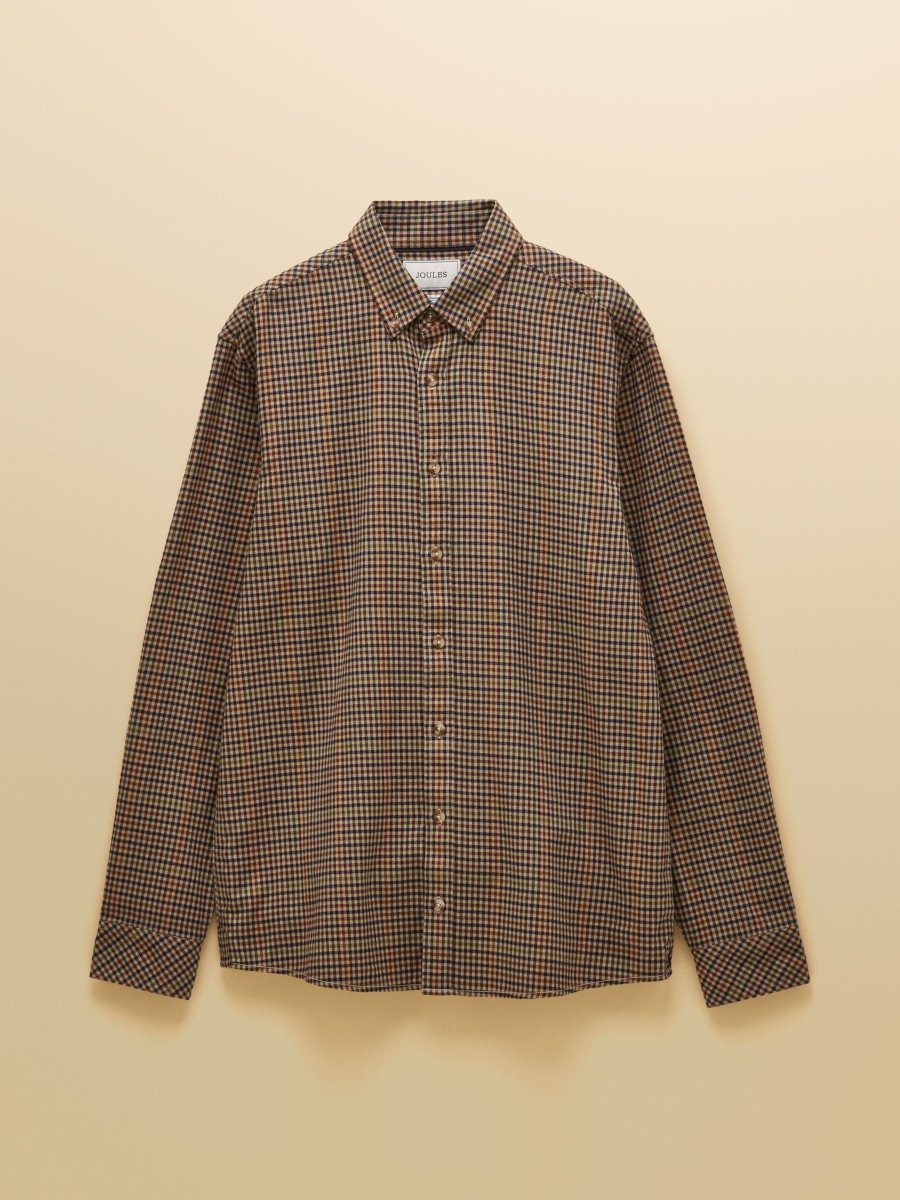 Lightweight Flannel Brown Shirt - RUTHERFORD & Co