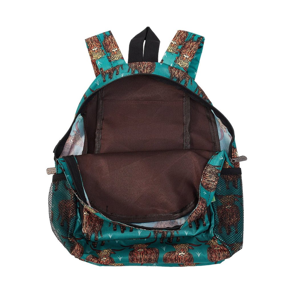 Lightweight Foldable Mini Backpack Highland Cow - RUTHERFORD & Co